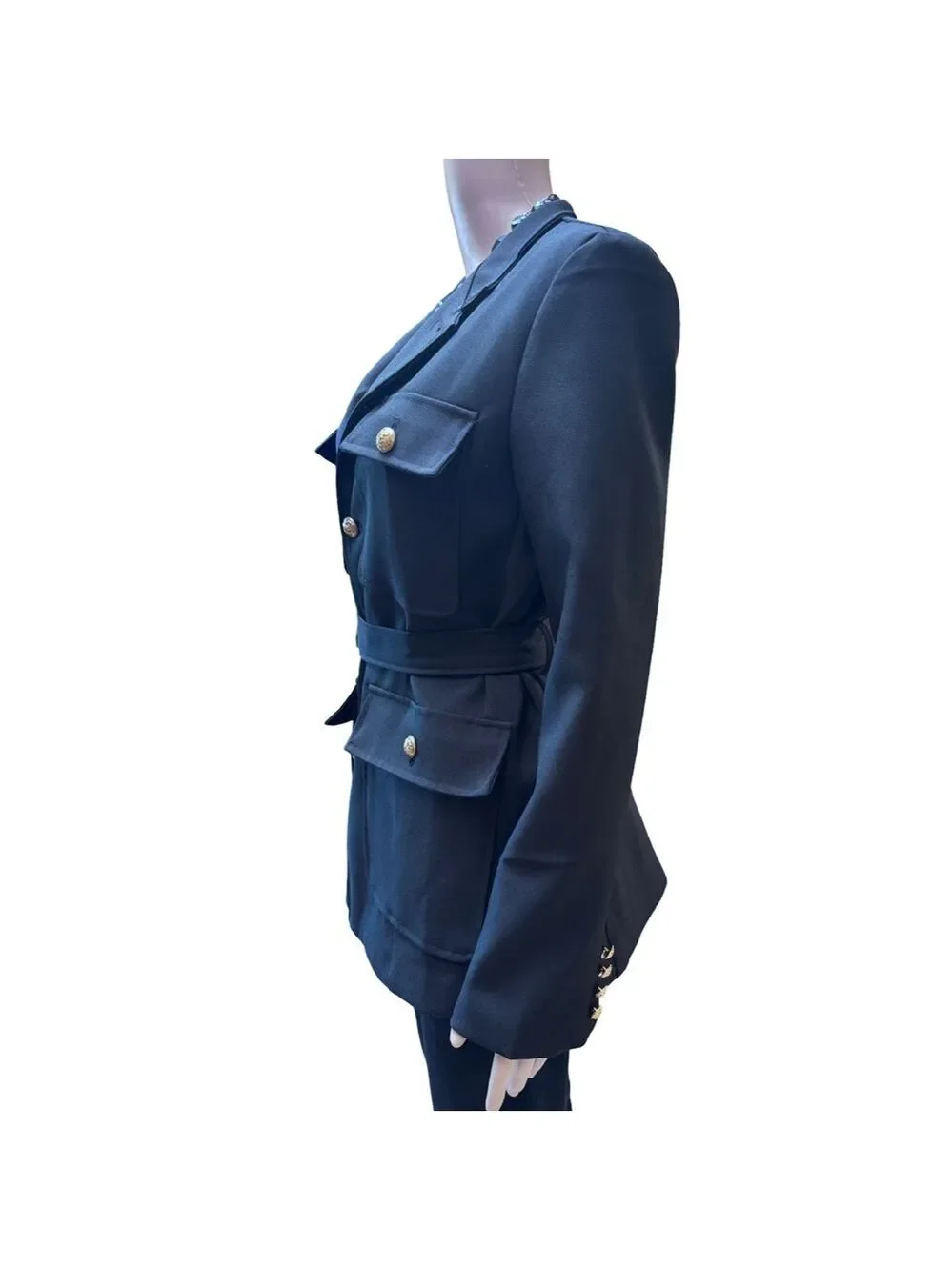 To My Lovers Black Blazer Classic Tailored Suit Jacket Small NWT